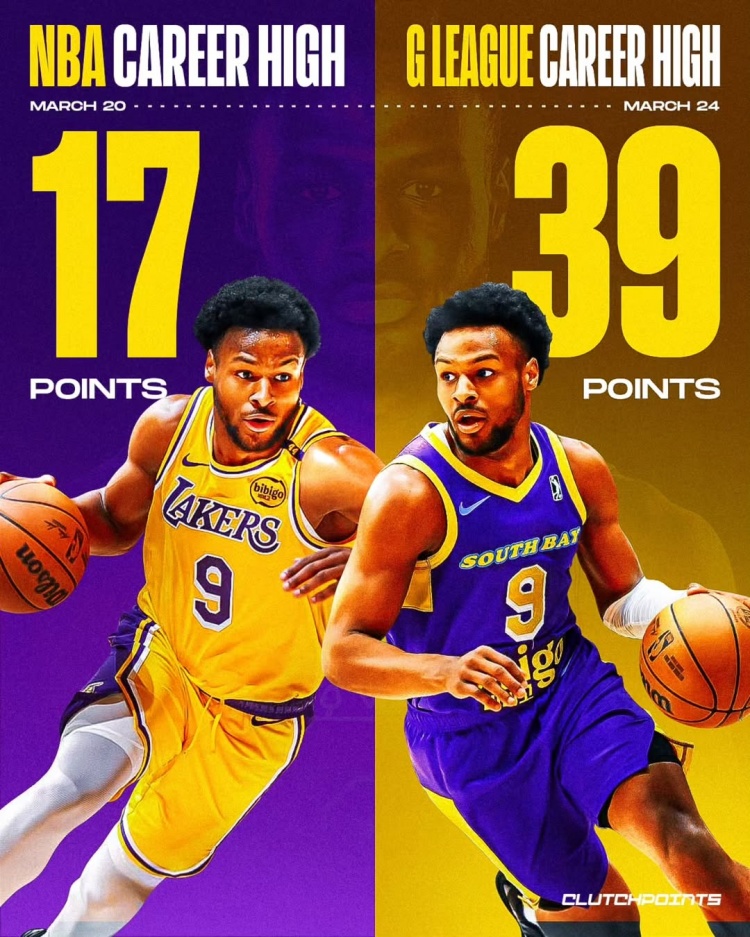 在前进！布朗尼一周内先后创下小我私家NBA和G同盟单场得分新纪录