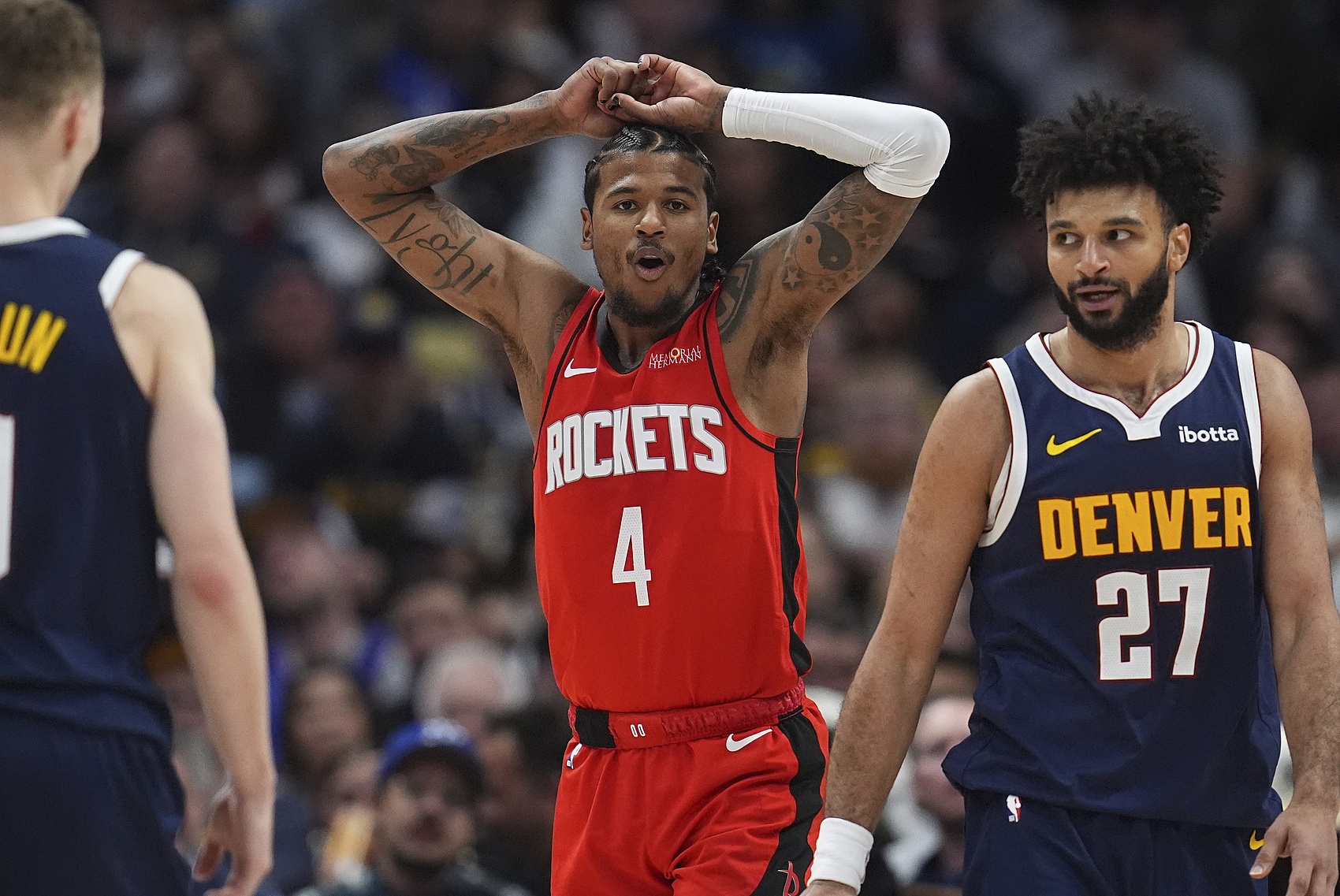 约基奇缺阵！火箭10连胜稳了？？？？？ESPN展望明日胜率：火箭高达85.4%